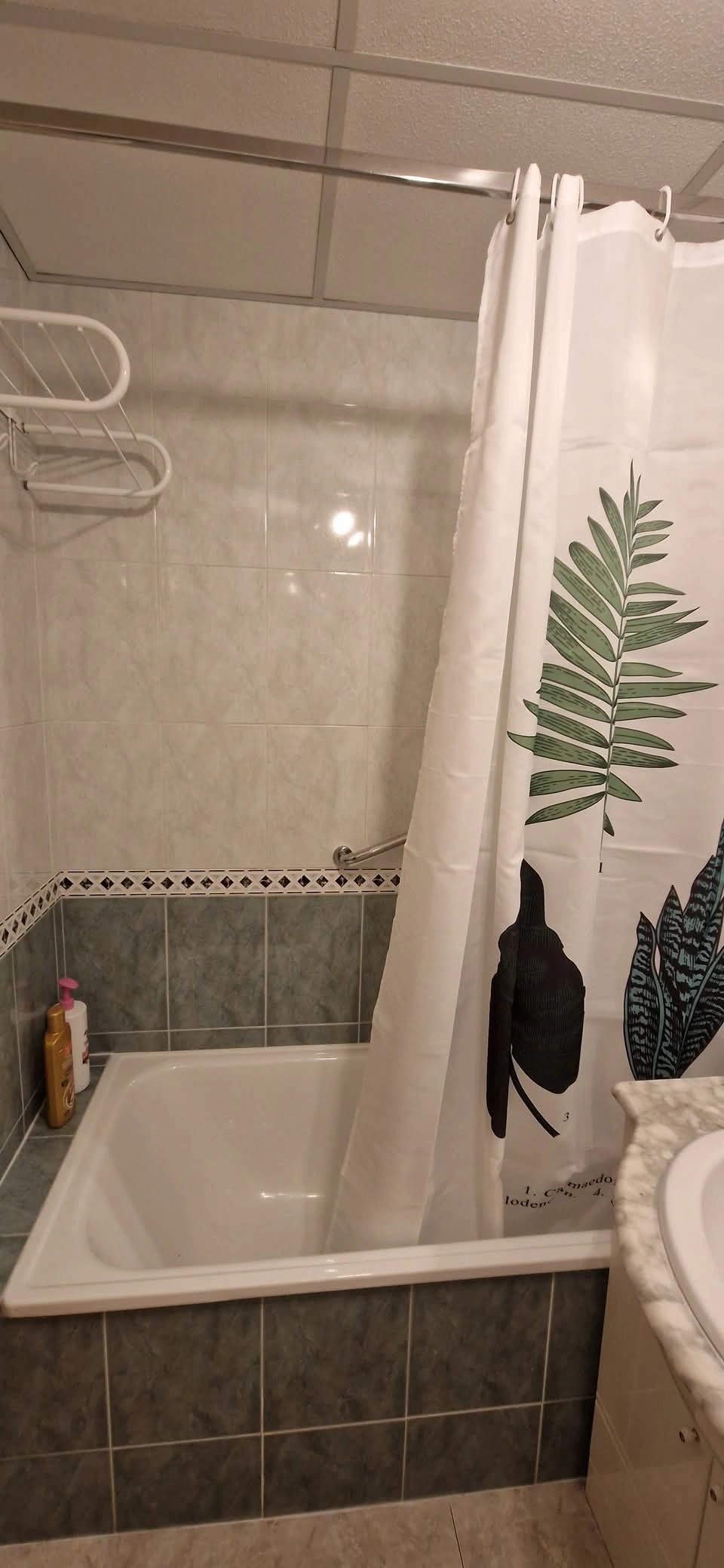 Upstairs bathroom with bathtub